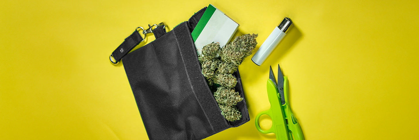 Image representing a selection of diverse smell-proof bags in various shapes and sizes, in Smell Proof Bags for Weed